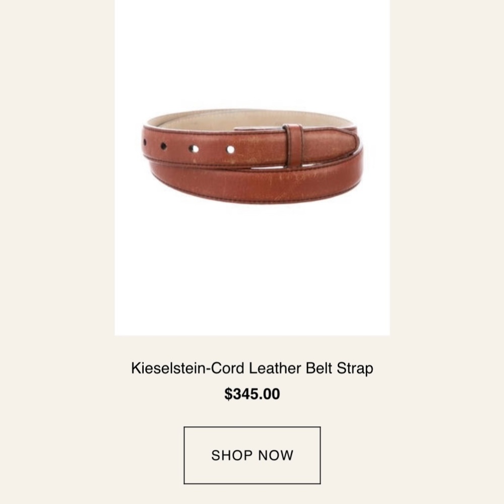 Kieselstein-Cord Leather belt strap